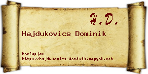 Hajdukovics Dominik névjegykártya